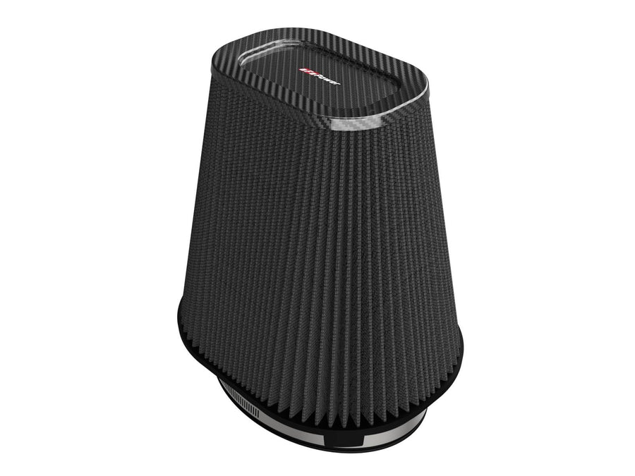 aFe POWER Intake Replacement Track Series Air Filter w/Pro 5R Oiled Media - Black, 7.50"x5.50" Inlet, 9" Tall - #27-90204K