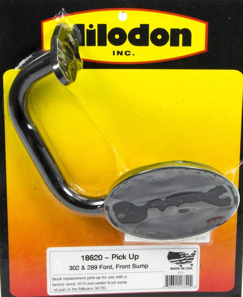 Black Plated Milodon Stock Replacement Oil Pan Pickup for Ford 302, 289