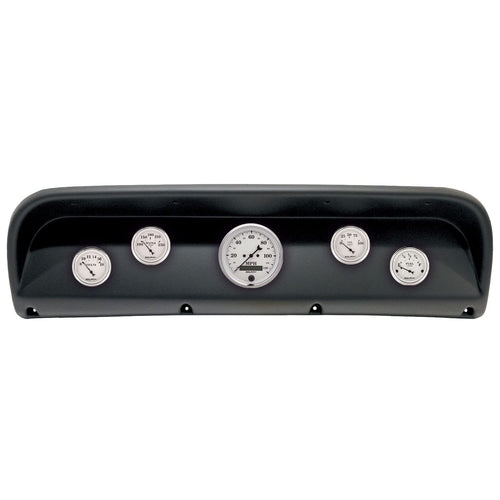 AutoMeter Dash Kit Direct Fit, (3 3/8" X1, 2 1/16" X4), Ford Truck 67-72, Old-TYME White (2900-08)