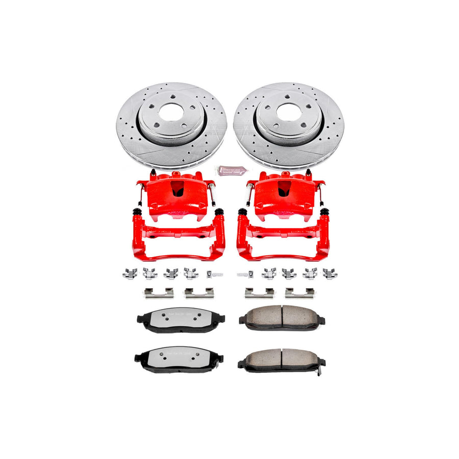 Power Stop Front KC2219-36 Z36 Truck and Tow Brake Kit with Calipers For Jeep Commander 2006-2010, Jeep Grand Cherokee 2005-2010 [Model Specific]