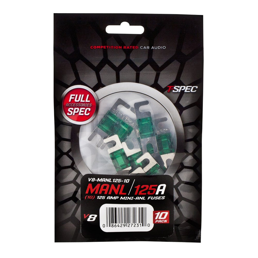 V8 Series T-Spec V8-MANL125-10 MINI ANL Fuses, 10 Pack