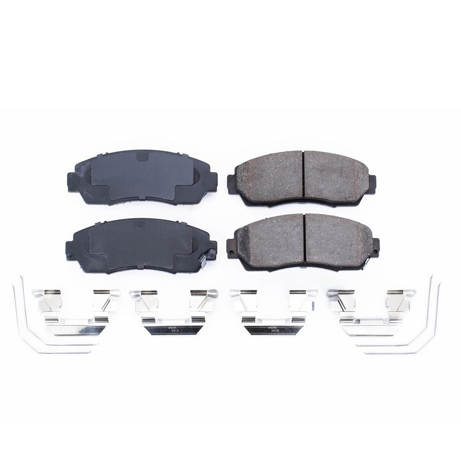 Power Stop Front Brake Kit For Acura RDX 2019-20 |RDX 2024-25 |Honda Accord Crosstour 2011 |CR-V 2012-16 |CR-V 2020 |Honda Crosstour 2012-15 - Brake Pads Ceramic With Installation Hardware, 17-1521