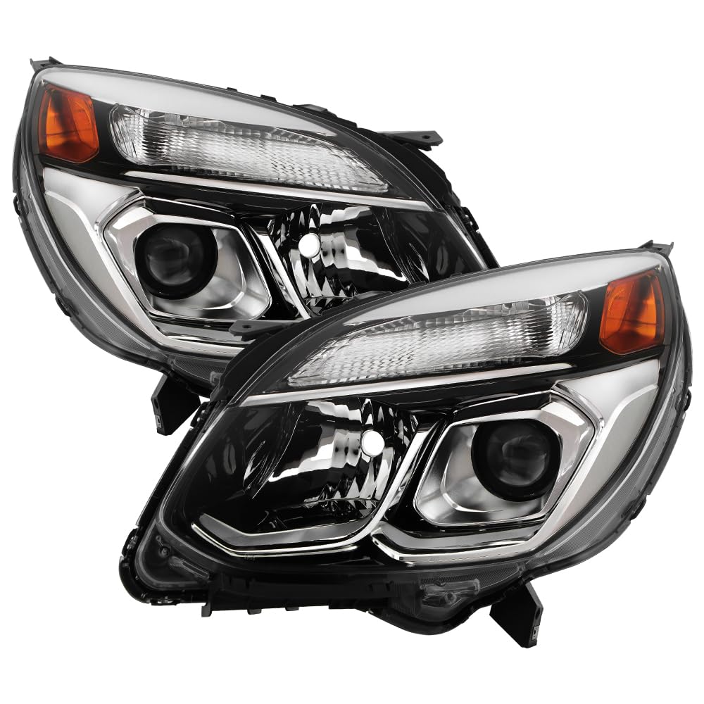 Chevy Equinox 2016-2017 Spyder (xTune) OEM Style Headlights - Left and Right - Low Beam-H11(Not Included) ; High Beam-9005(Not Included) ; Signal-7444NA(Not Included) -OE Chrome
