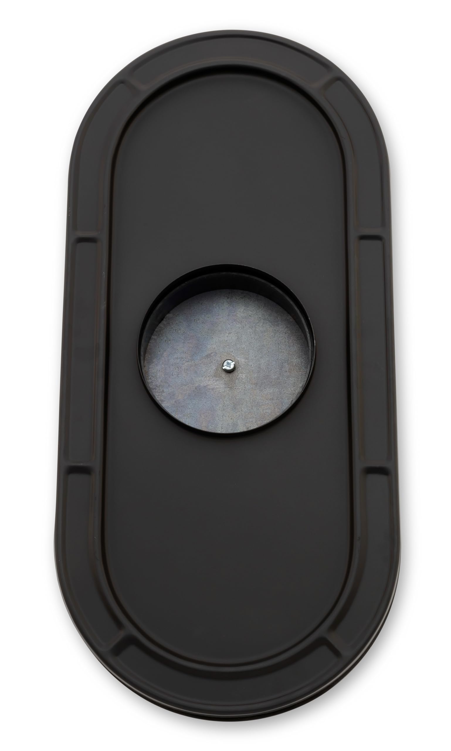 Oval Air Cleaner Scott Drake S1MS-9600-P Black Aluminum Finned No Logo