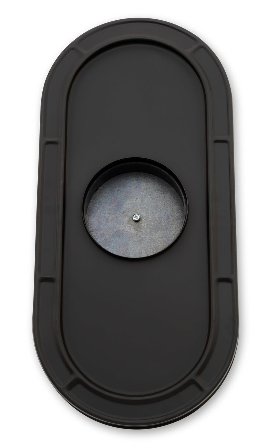 Oval Air Cleaner Scott Drake S1MS-9600-P Black Aluminum Finned No Logo