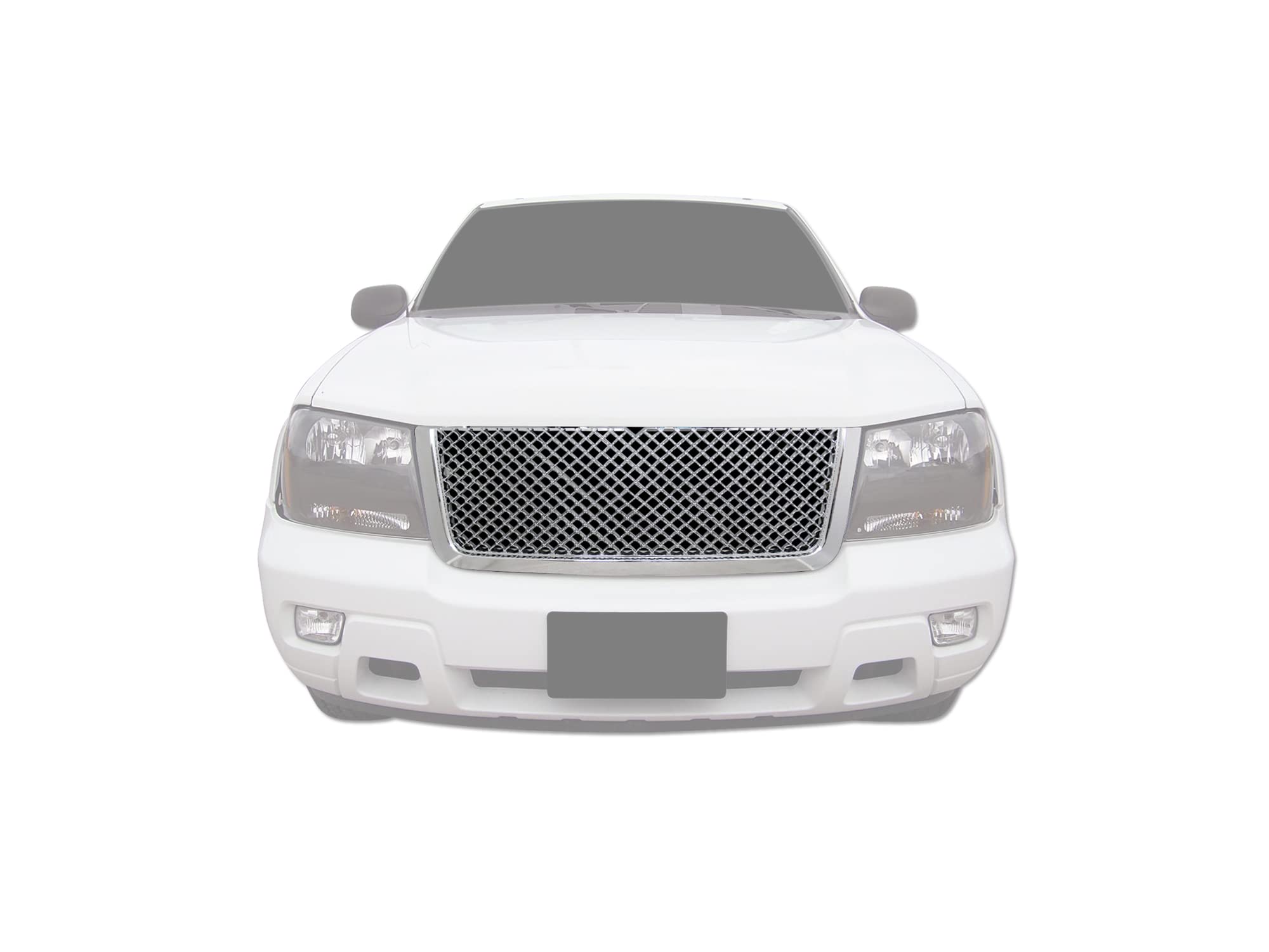7147478 Armordillo USA Chrome Mesh Front Hood Grille Fits 2006-2009 Chevy Trailblazer