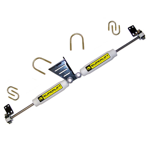 SUPERLIFT SUSPENSION RealTruck High Clearance Dual Stabilizer Kit for Jeep Wrangler JK | Shadow Series Cylinders | 92095 | Fits 2007-2018 Jeep Wrangler JK / JKU with 1.5" of Lift or Higher