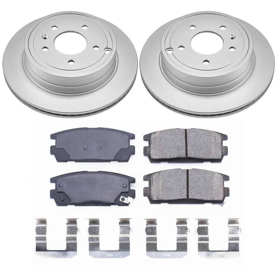 Power Stop CRK2092 Brake Rotor & Coated Ceramic Brake Pads- rear For Chevrolet Captiva Sport, Chevrolet Equinox, Pontiac Torrent, Saturn Vue, Suzuki XL-7 [Model Specific]