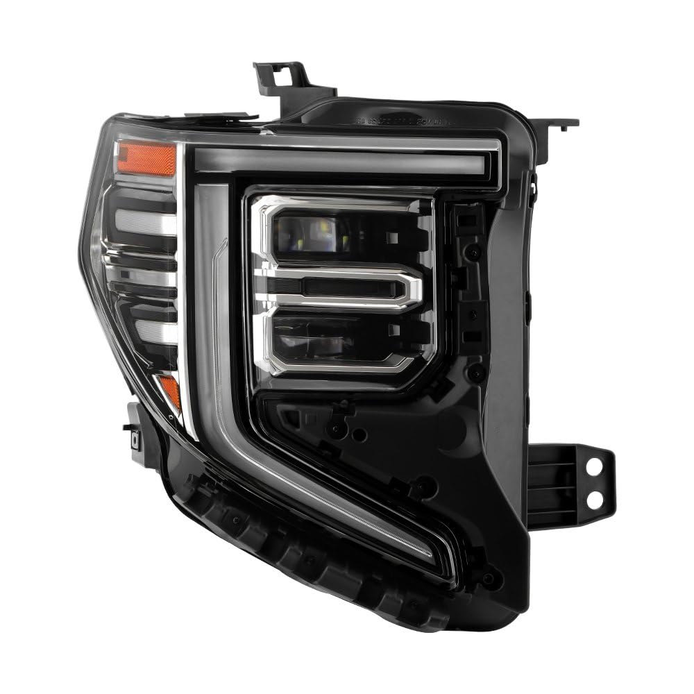 GMC Sierra 1500 22-24 SLT | Denali Full LED (Black & Chrome Bezel) Spyder Headlight - OE Right