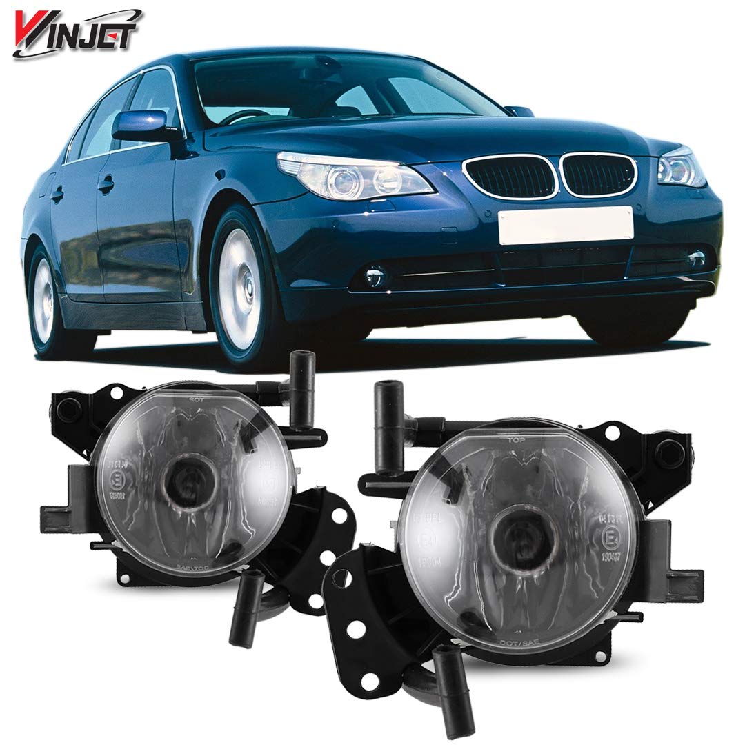 Fog Light Winjet Compatible with [2004 2005 2006 2007 2008 2009 2010 5 Series 525i 528i 530i 535i M Package] Driving Fog Lights