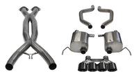 C7 Corvette Z06 2015 2019 2.75" Dual Rear Exit Cat back Exhaust System with Quad 4.5" Tips Xtreme Sound Level