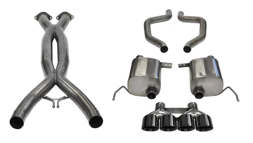 C7 Corvette Z06 2015 2019 2.75" Dual Rear Exit Cat back Exhaust System with Quad 4.5" Tips Xtreme Sound Level