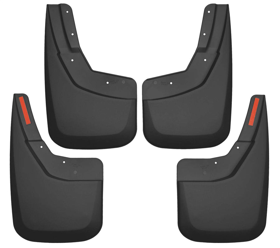 Husky Liners - 56886 Custom Front and Rear Mud Guard Set Black Fits 2014-18 Chevrolet Silverado 1500, 2019 Chevrolet Silverado 1500 LD, 2015-19 Chevrolet Silverado 2500/3500 - SINGLE REAR WHEELS