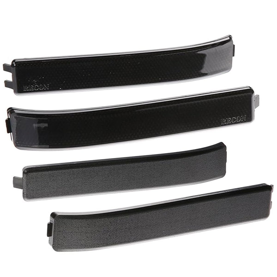 RECON - Replacement Compatible with F150 & Raptor 09-14 Rugged Smoked or Clear Side Mirror Lenses (Replace Factory Orange Lens Covers) (Smoked Lens)