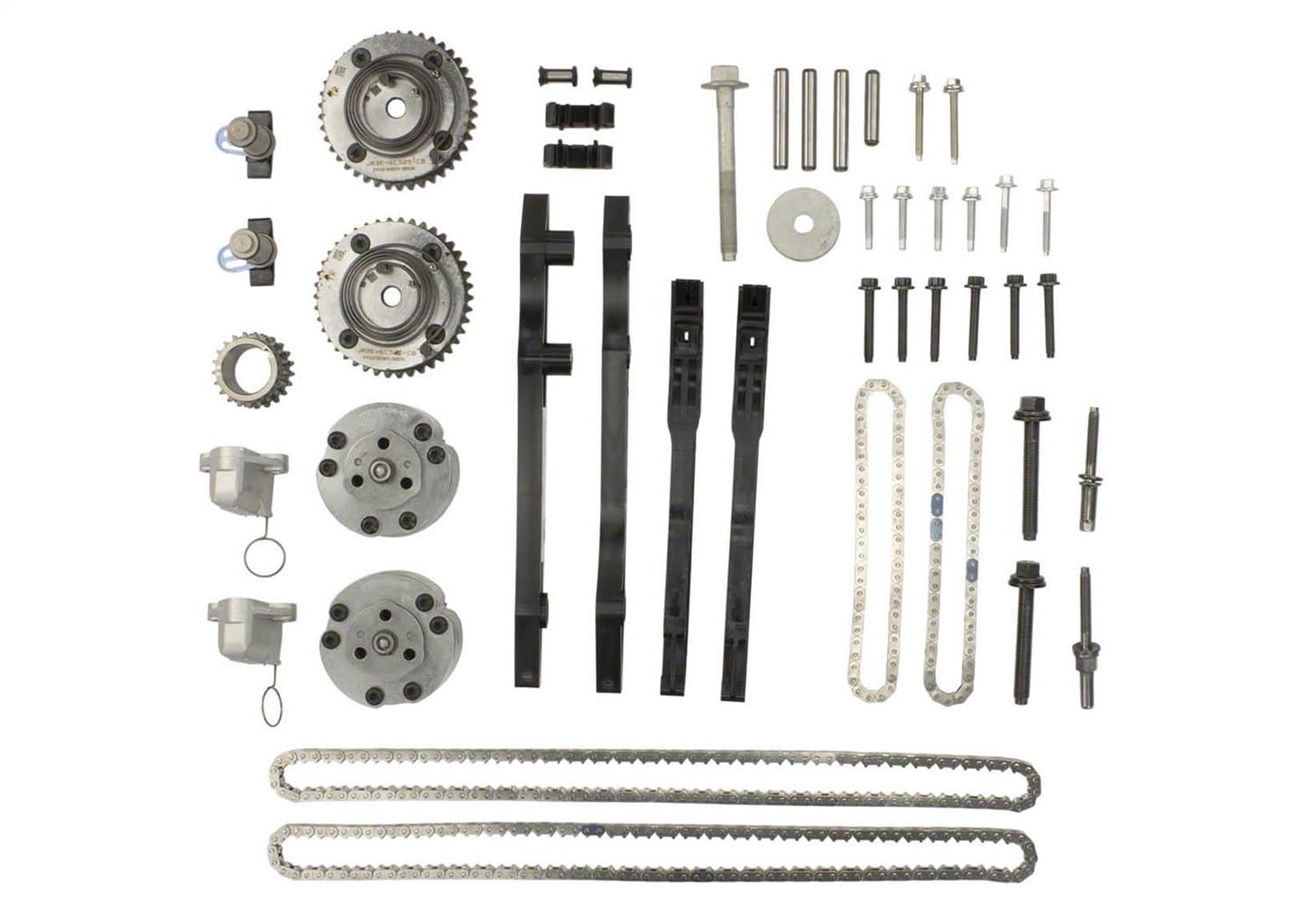 Ford Racing Camshaft Drive Kit, Camshaft Chains/VCT Phasers/Chain Guides/Hardware/Tensioners/Tensioner Arms/Sprocket, Ford Coyote, Ford Mustang 2018-23, Kit
