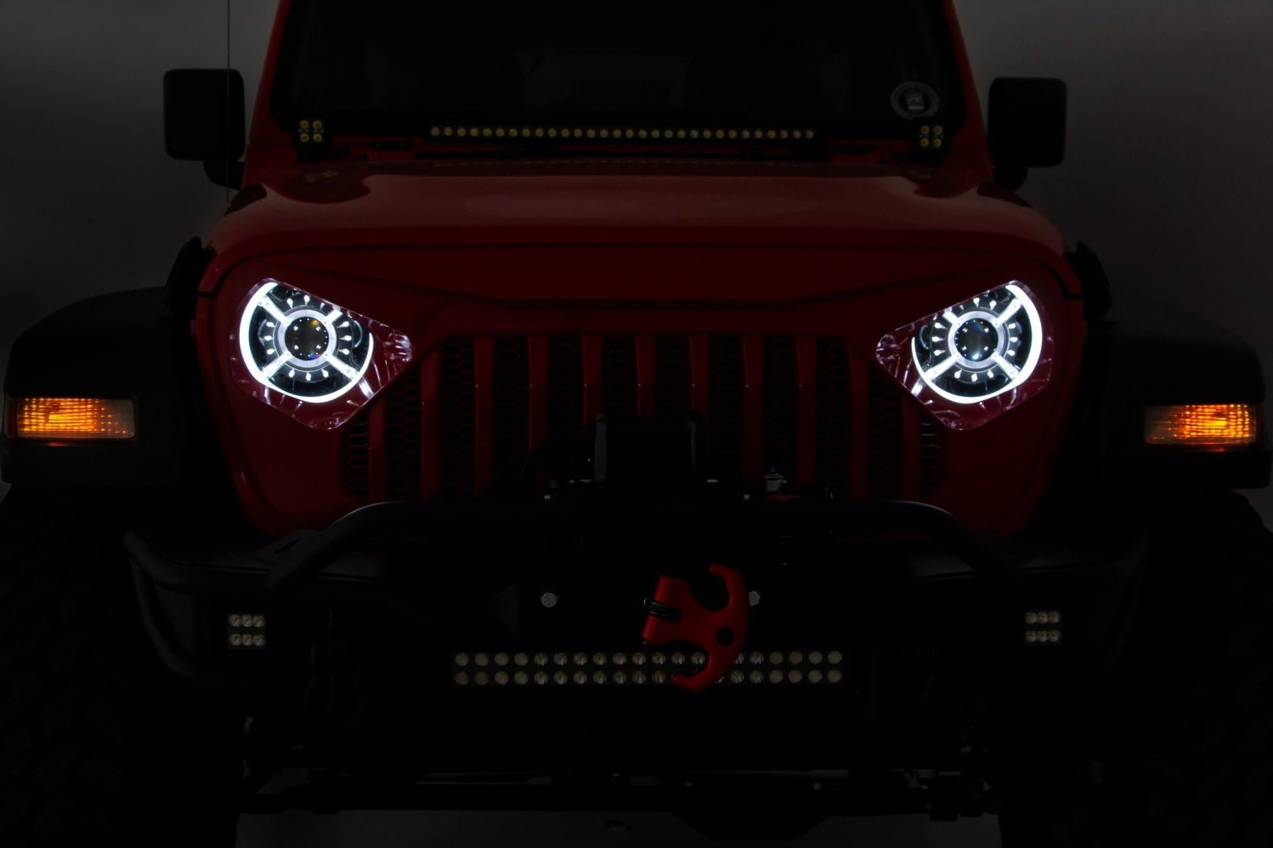 9" Rough Country DRL LED Halo Headlights for Jeep JL/JLU/Gladiator - RCH5300