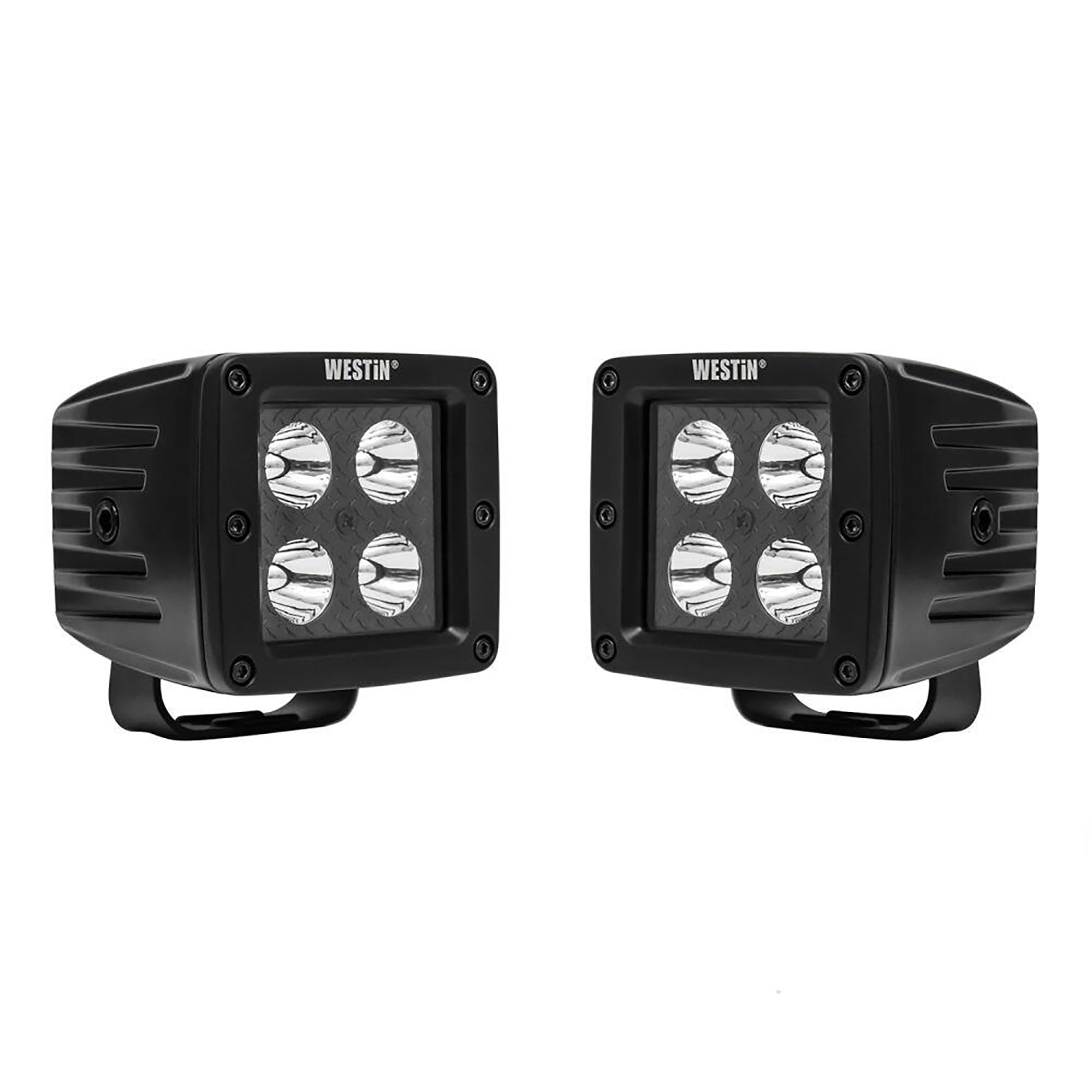 HyperQ B-FORCE LED Westin 09-12205B-PR Auxiliary Lights Flood Beam 3.2x3 in. 5W (Set of 2)