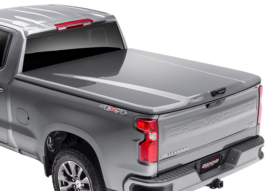 UnderCover Elite LX RealTruck One-Piece Truck Bed Tonneau Cover | UC1268L-GAN | Fits 2022 - 2023 Chevy Silverado 1500/2500 w/ Multi-Flex Taligate (GAN- Silver Ice Metallic) 6' 7" Bed (79.4")