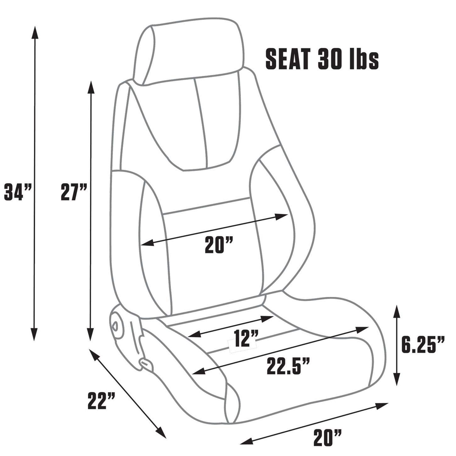 Blue Velour ProCar by Scat 80-1200-65R Elite Racing Lumbar Recliner Right Seat