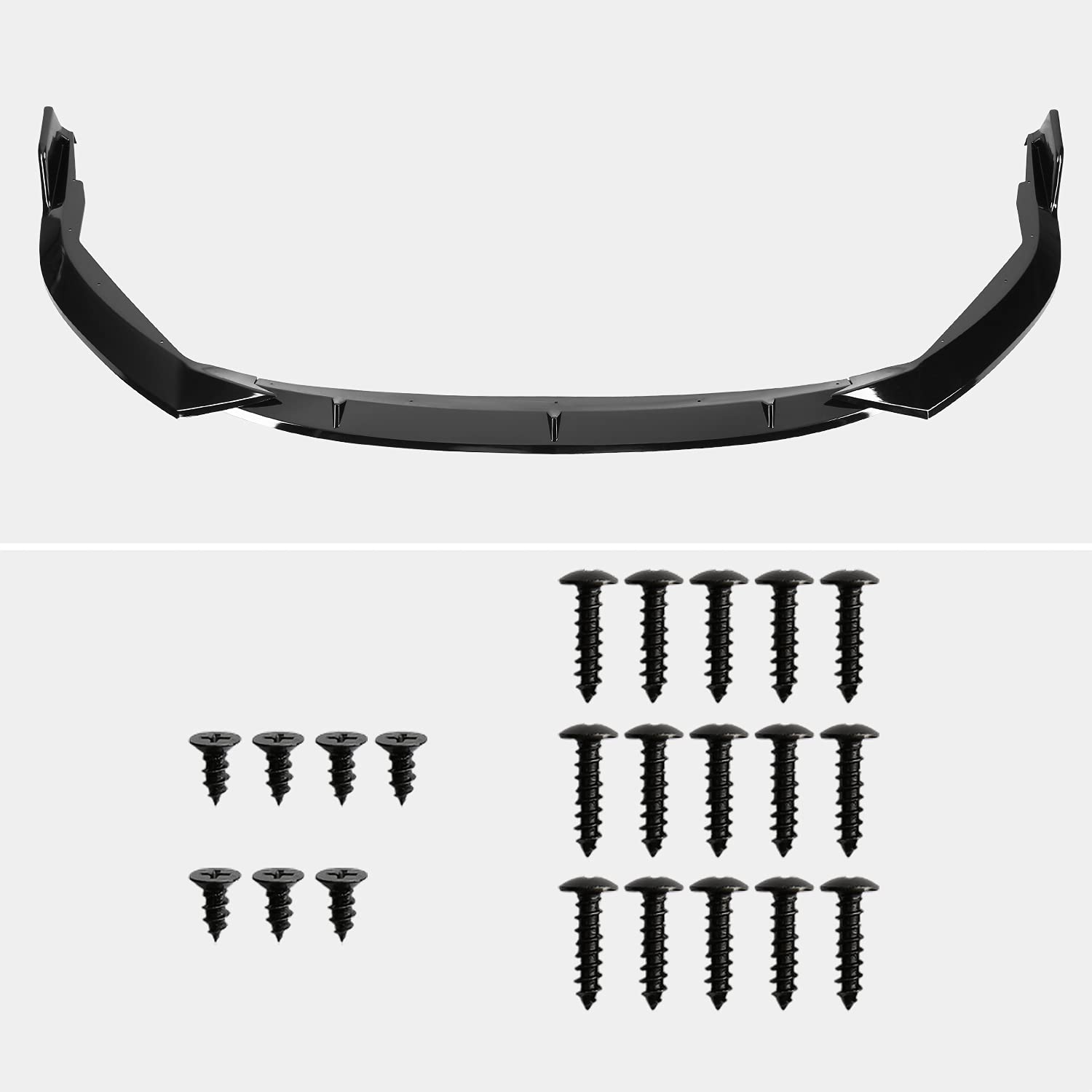 Front Bumper Lip Spec-D Tuning Glossy Black Body Kit Spoiler Splitter Compatible with Toyota Corolla 2019-2022