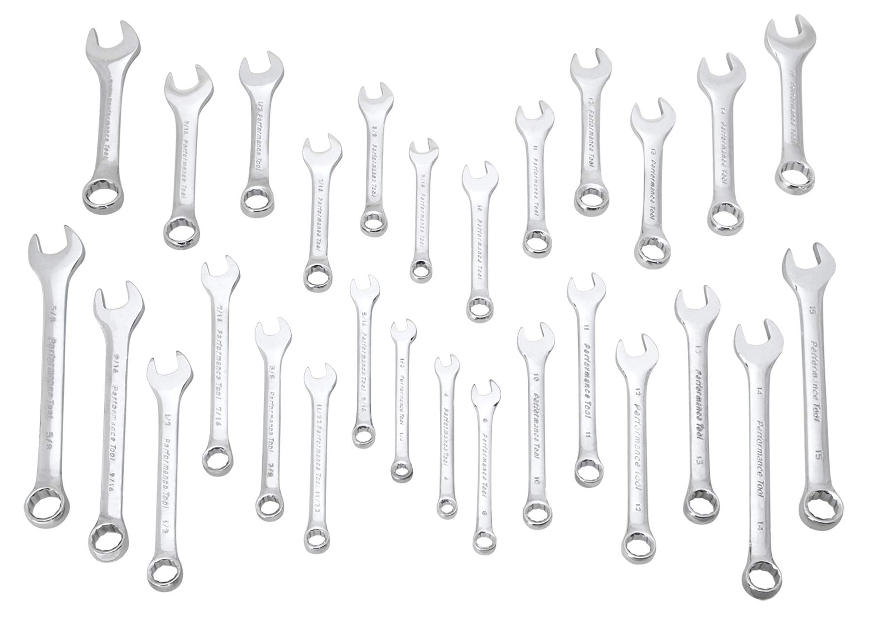 28pc SAE & MET Wrench Set Performance Tool W1093