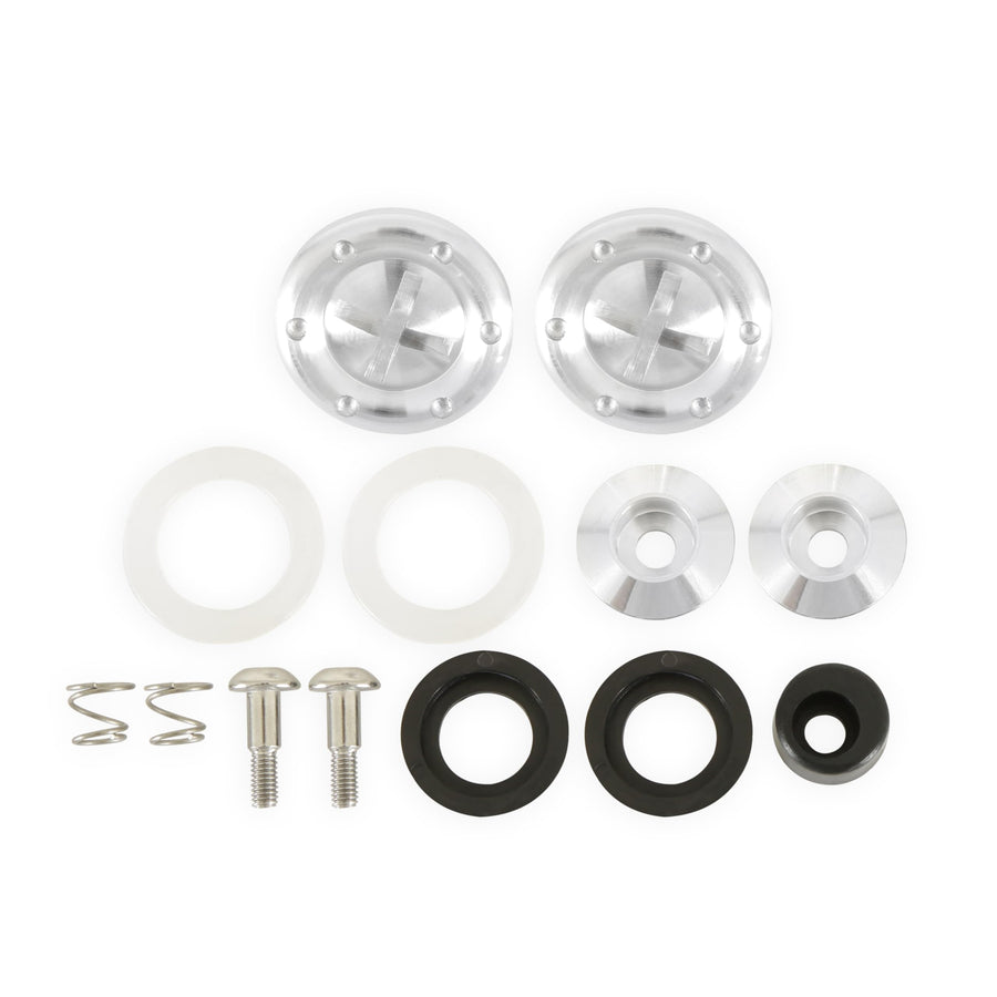 Helmet Hardware Kit RaceQuip® 205661RQP - Pivots/Posts/Screws Included - Silver
