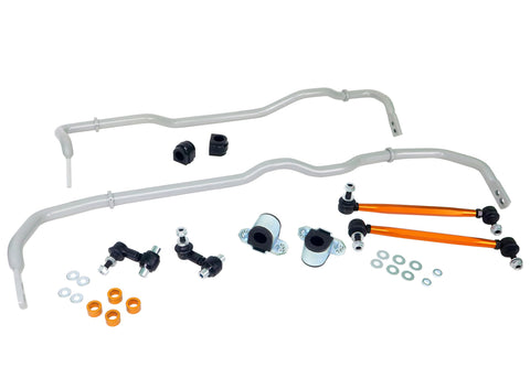 BWK019 Whiteline Sway bar, bushings, Black