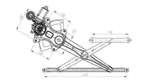 Toyota RAV4 Front Right Replacement Window Regulator TYC 660407