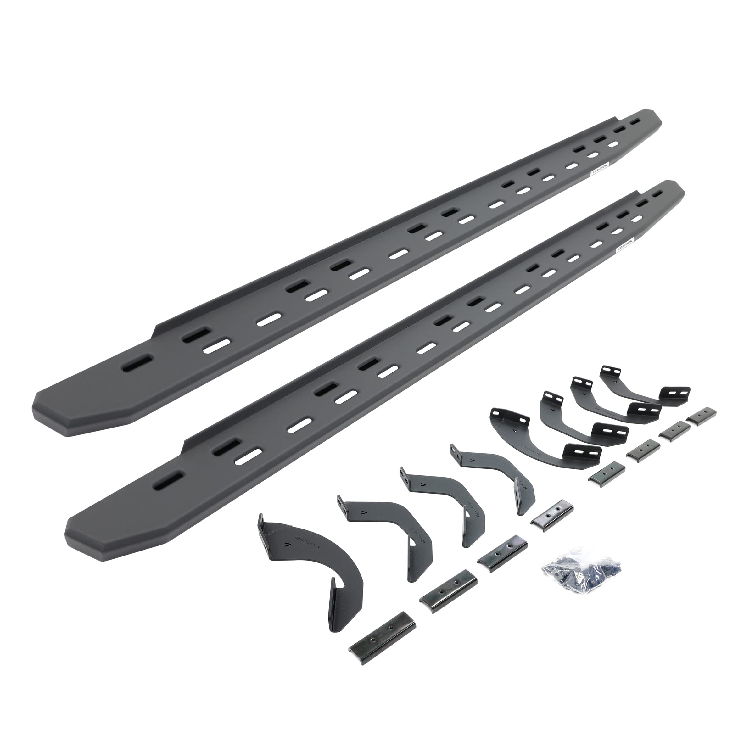 Go Rhino RB30 Running Boards Slim & Brackets | Galvanized Steel, Textured Black | 69643580SPC | Fits 2022-2024 Toyota Tundra Double Cab Pickup