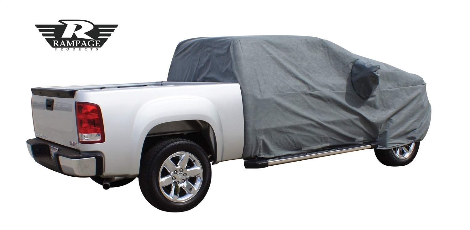 Truck Cover for Extended Cab RAMPAGE PRODUCTS Pickups | 4-Layer, Easy Fit, Polypropylene, Grey | 1321 | Fits Extended Cab PickUps