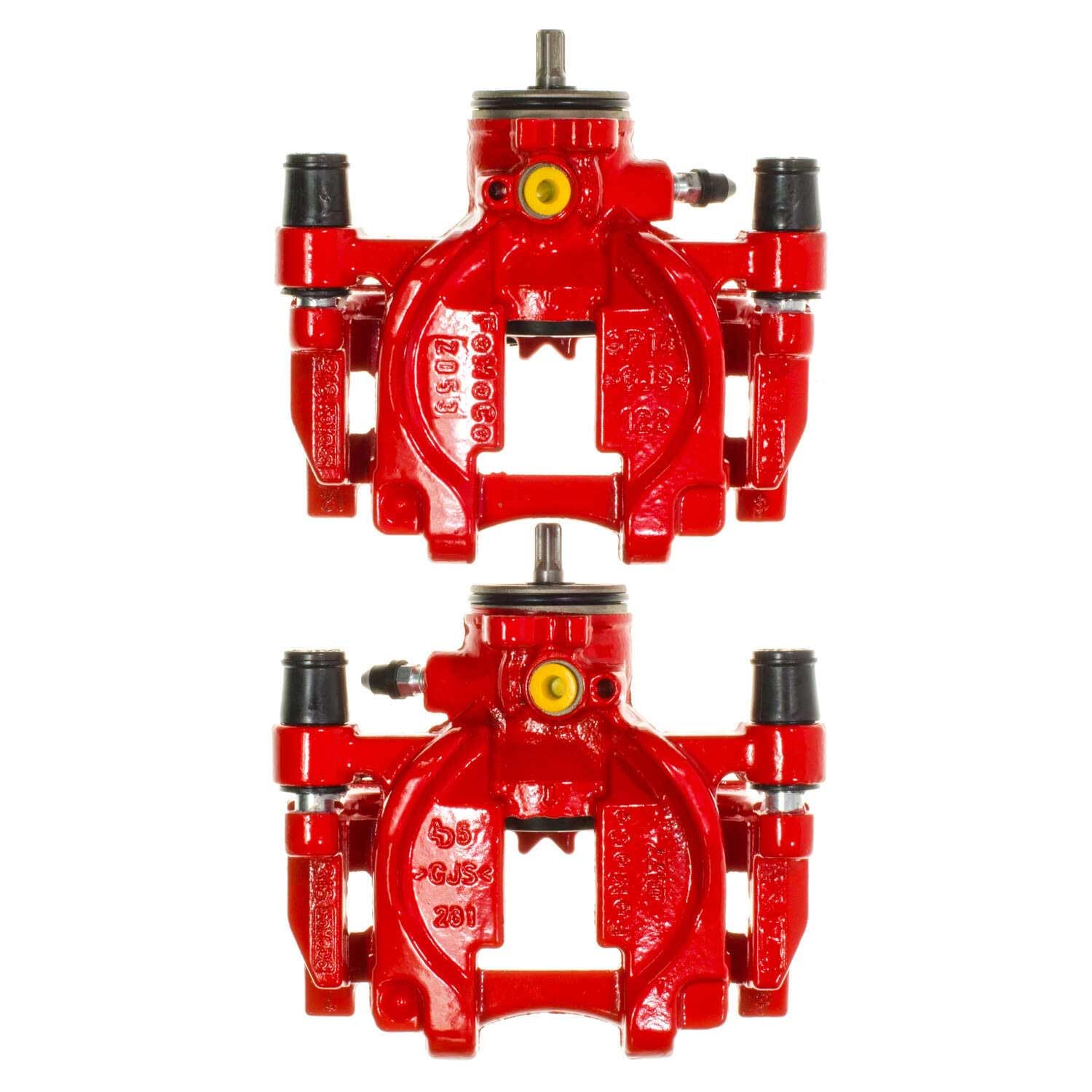 Power Stop S15140 Rear Pair of High-Temp Red Powder Coated Calipers
