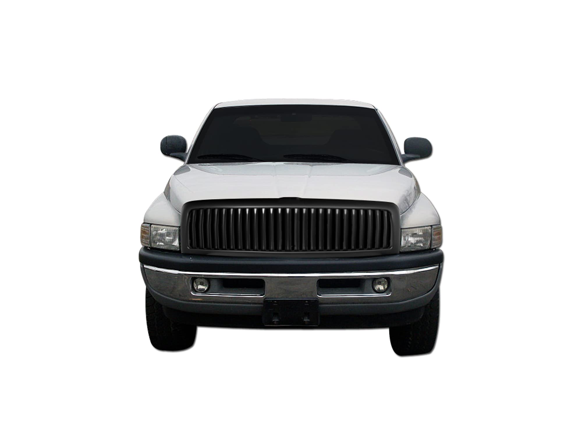 Vertical Front Hood Grille Armordillo USA - Matte Black Fits 1994-2001 Dodge Ram 1500/1994-2002 2500 3500