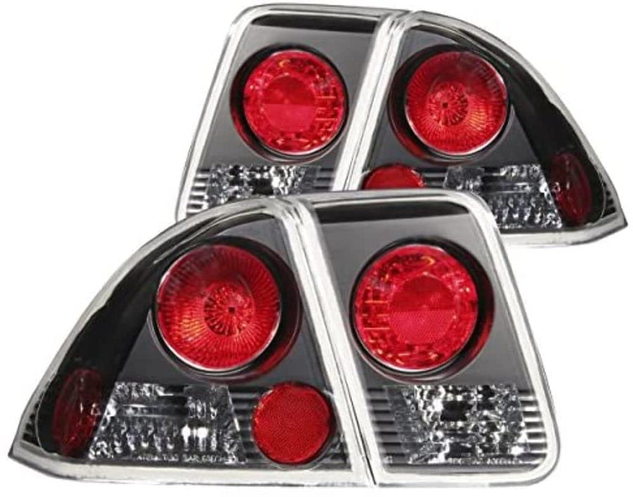 Black Euro Tail Light Set-Clear Lens ANZO USA 221048