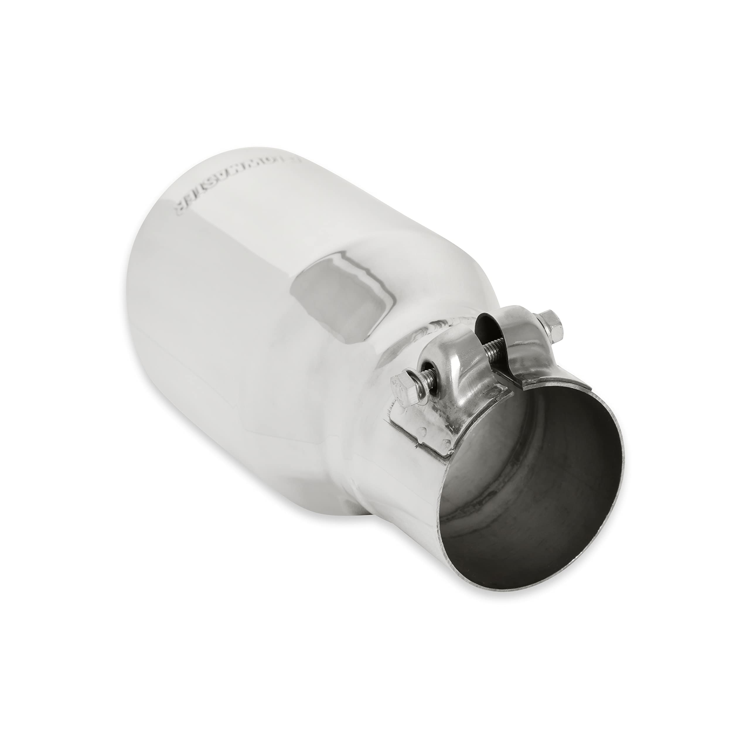 Exhaust Tip Flowmaster 15365 4 Inch Rolled Angle Polished 304 Stainless Steel Fits 2.50 Inch Tubing Clamp On