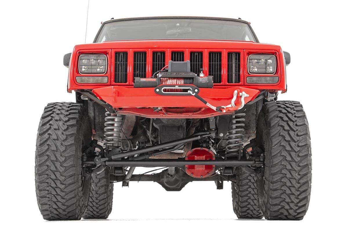 Rough Country HD Steering Kit for Wrangler TJ (1997–2006) & Jeep Cherokee XJ (1984–2001) – 1.5" DOM Tie Rod & Drag Link, For 4"+ Lift Only (Stock Pitman Arm Required)