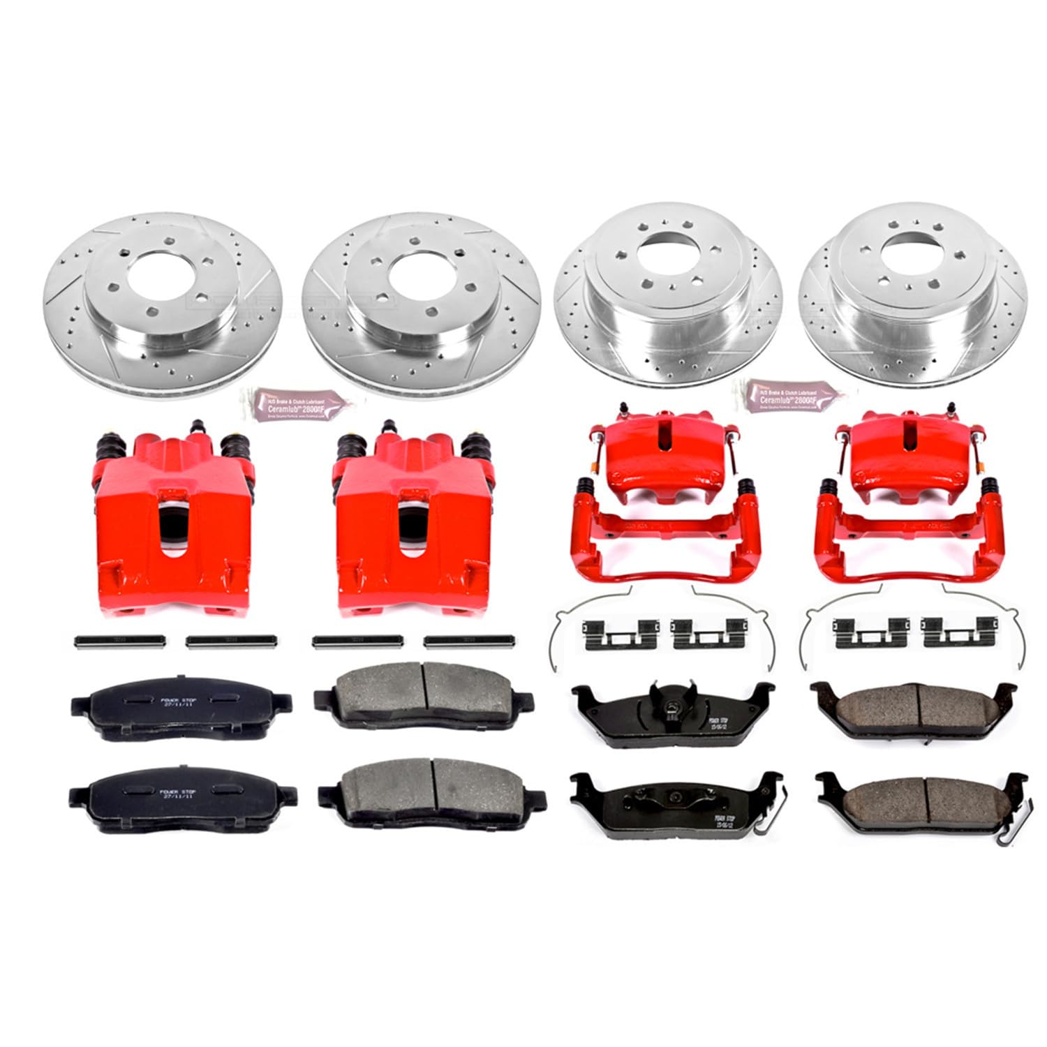 Power Stop Performance Brake Kit KC1944A with Calipers For Ford F150 Lincoln Mark Lt 4WD 4X4