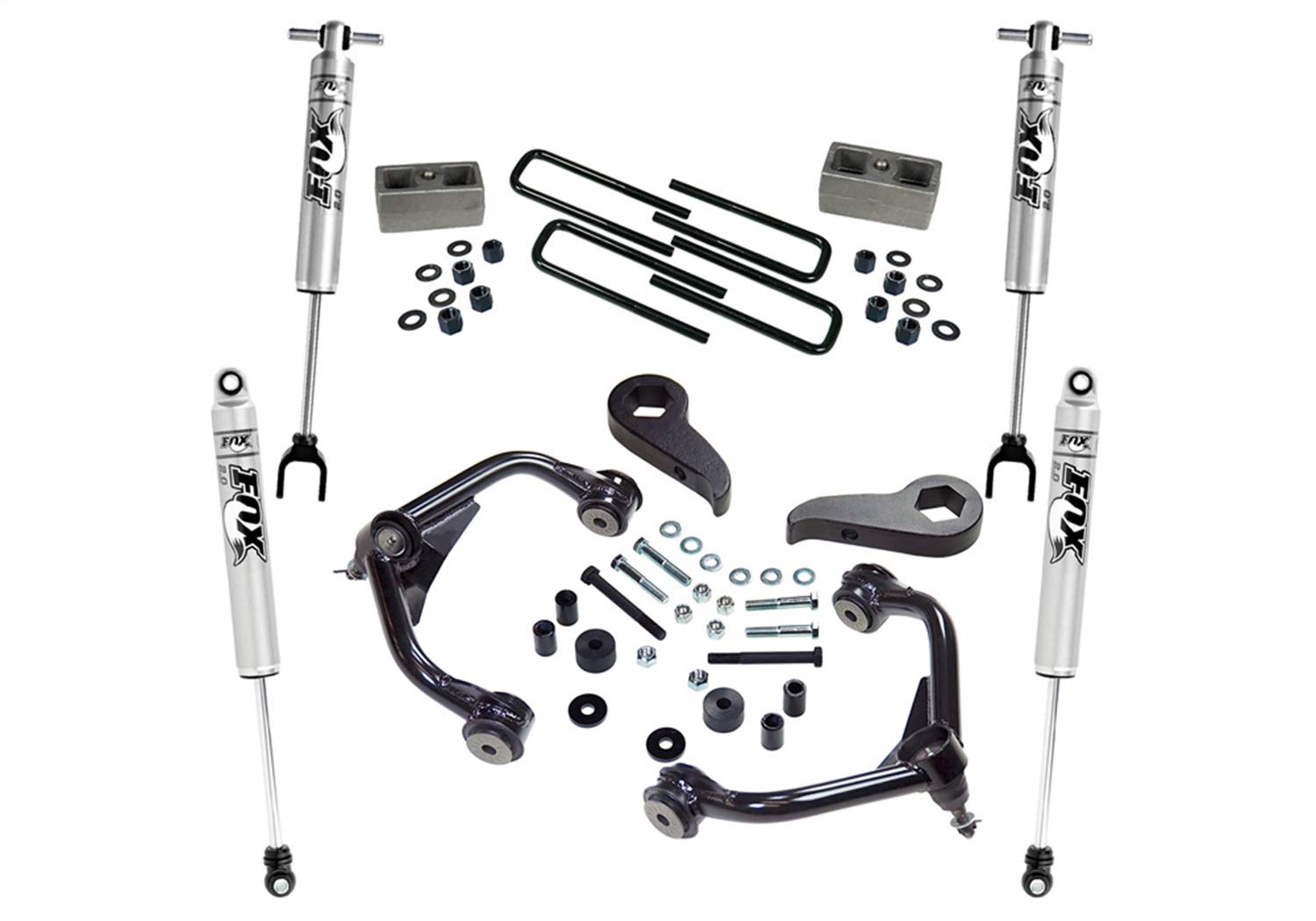 SUPERLIFT SUSPENSION RealTruck 3" Lift Kit for Silverado/Sierra | Complete Lift Kit with Front & Rear Fox Shocks & Upper Control Arms | K1010F | Fits 2011-2019 Chevrolet Silverado/GMC Sierra 2500HD