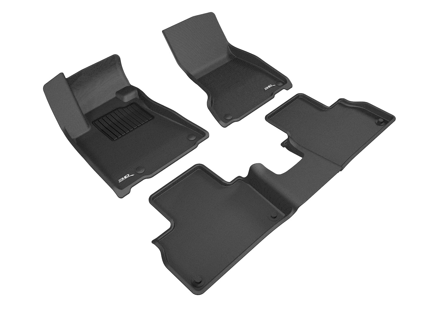 KAGU 3D MAXpider Floor Mat (BLACK) Compatible with MASERATI LEVANTE 2017-2018 - Full Set
