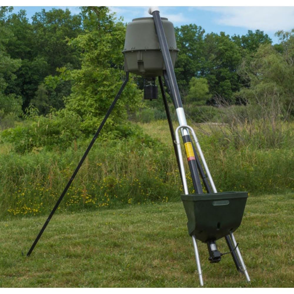 Badass Auger Tripod Hunting Game Feeder Filler BA-AUG-100 Capsule Feeders, Green