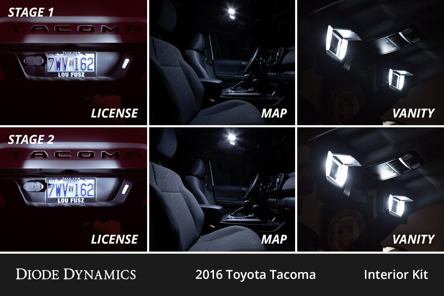 Diode Dynamics Stage 1 LED interior bulb pack compatible with Toyota Tacoma 2005-2015