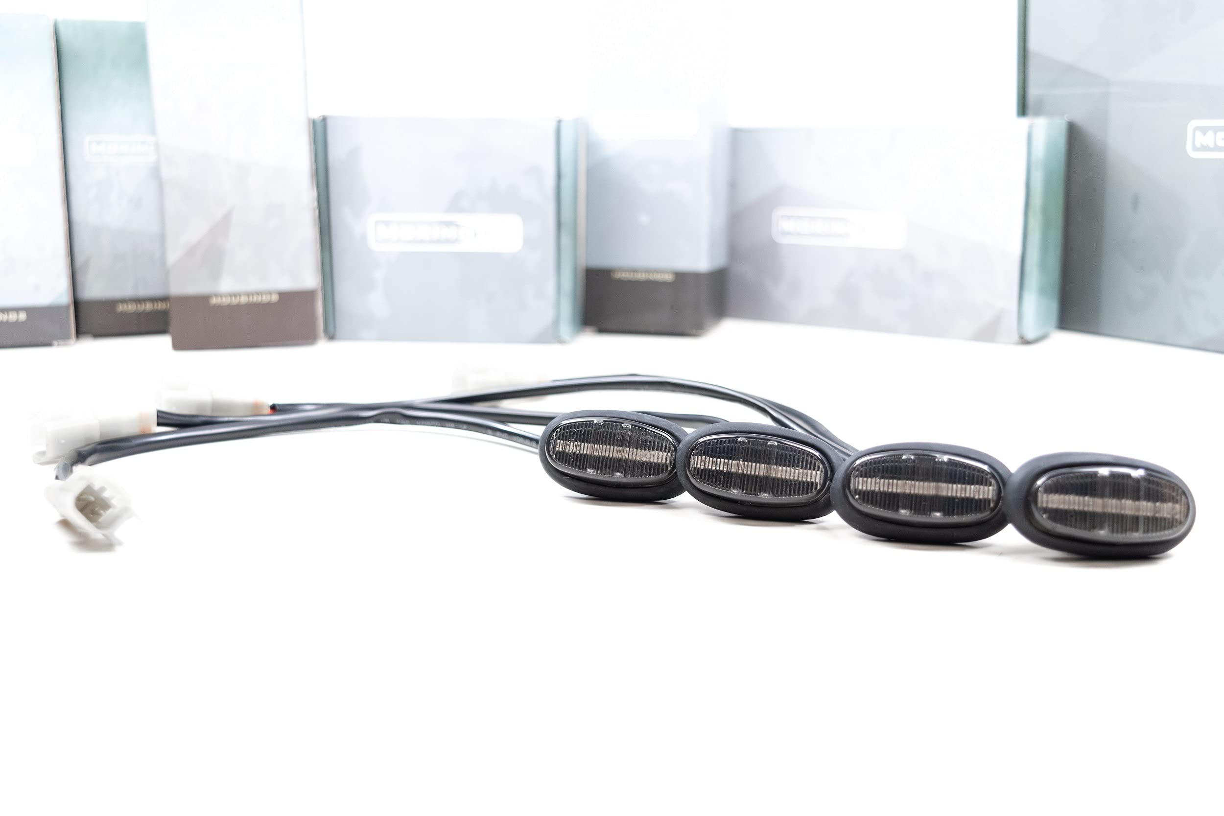 Morimoto XB LED Side Markers, Smoked Housing, Raptor Fits Ford (16-20), Four Plug and Play Assemblies, Easy Install, Amber Front & Red Rear, Amber Front & Red Rear (1x LF7930-1)