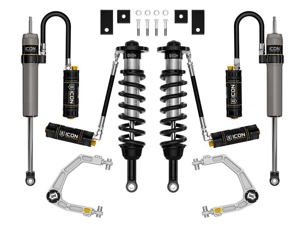 1.25-3.5" Lift ICON Stage 9, 2.5 Suspension System, Billet, Compatible with 22-23 Toyota Tundra, K53199