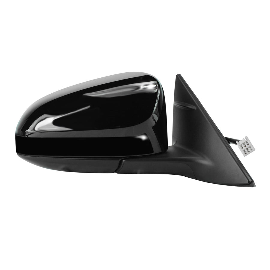 Power Passenger Side Mirror for Toyota Camry, Black w/PTM Cover, Foldaway, w/o BSDS