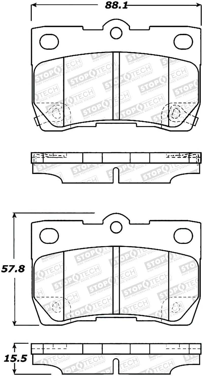 Sport Brake Pads StopTech 309.11131 with Shims and Hardware