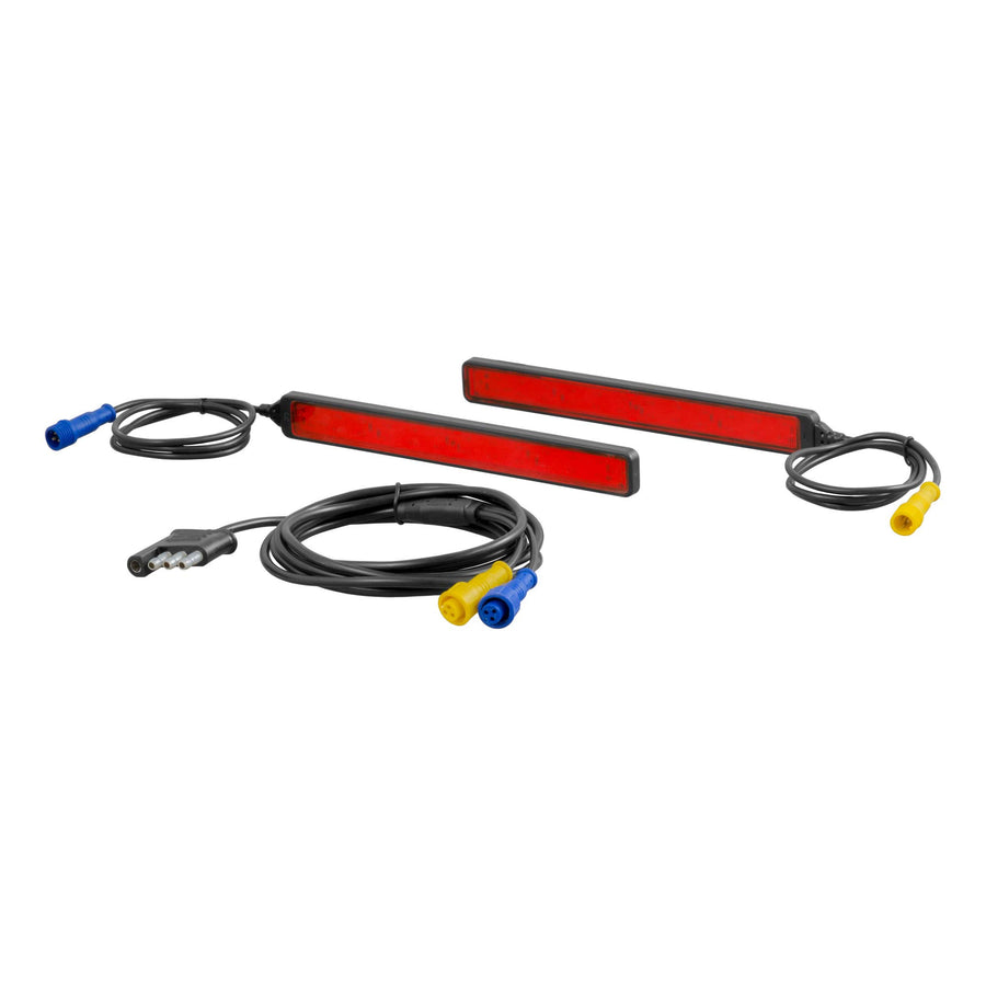 CURT Auxiliary Automotive LED Light Strips for Cargo Carrier Hitch, Bike Rack, 2-Pack