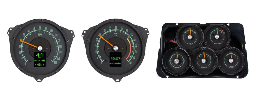 Dakota Digital Retrotech Gauge RTX-68C-VET-X Instrument System Compatible with 1968-77 Chevy Corvette