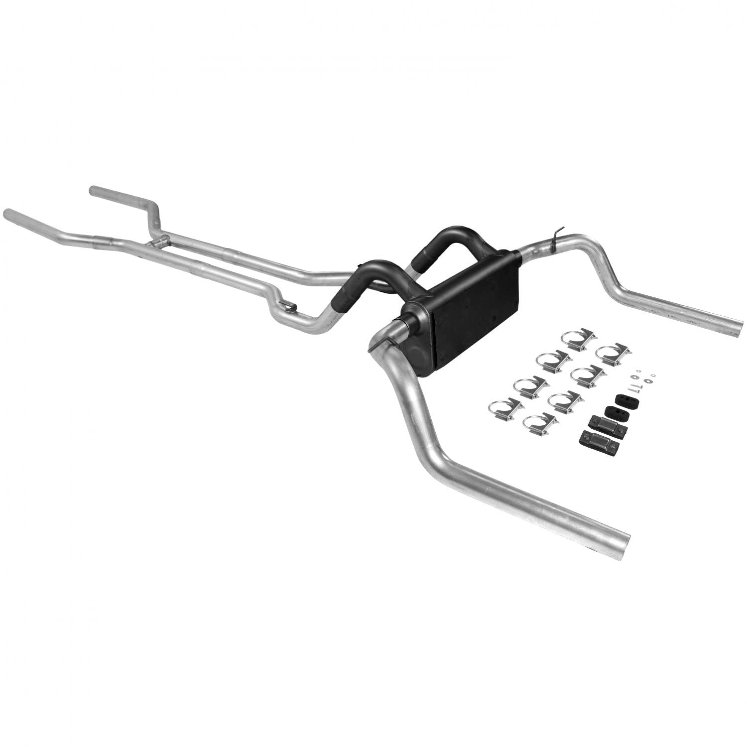 Flowmaster American Thunder 17104 Crossmember-Back Exhaust Kit 2.5 Inch Aluminized Steel Compatible with 1967-1974 Chevy Camaro, Pontiac Firebird and 1968-1974 Chevy Nova with V8 engine