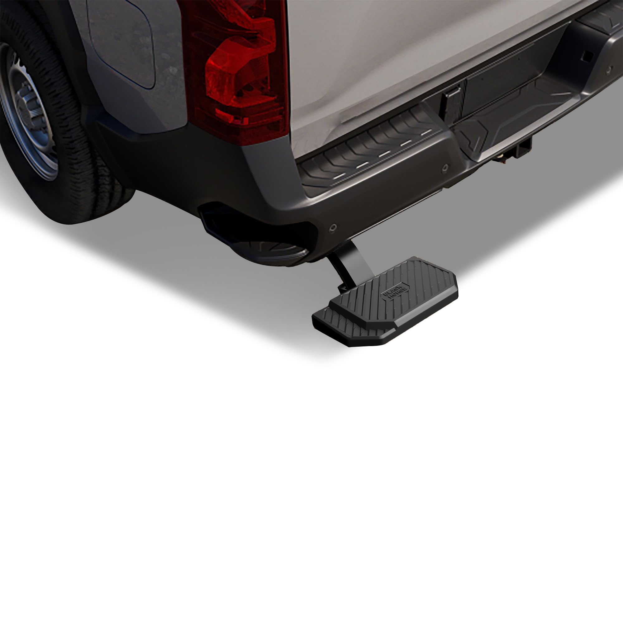 Retractable Black Horse Truck Bed Corner Step Compatible with 20-24 Chevrolet Silverado 2500-3500 HD |2020-2024 GMC Sierra 2500-3500 HD -TBCGM20