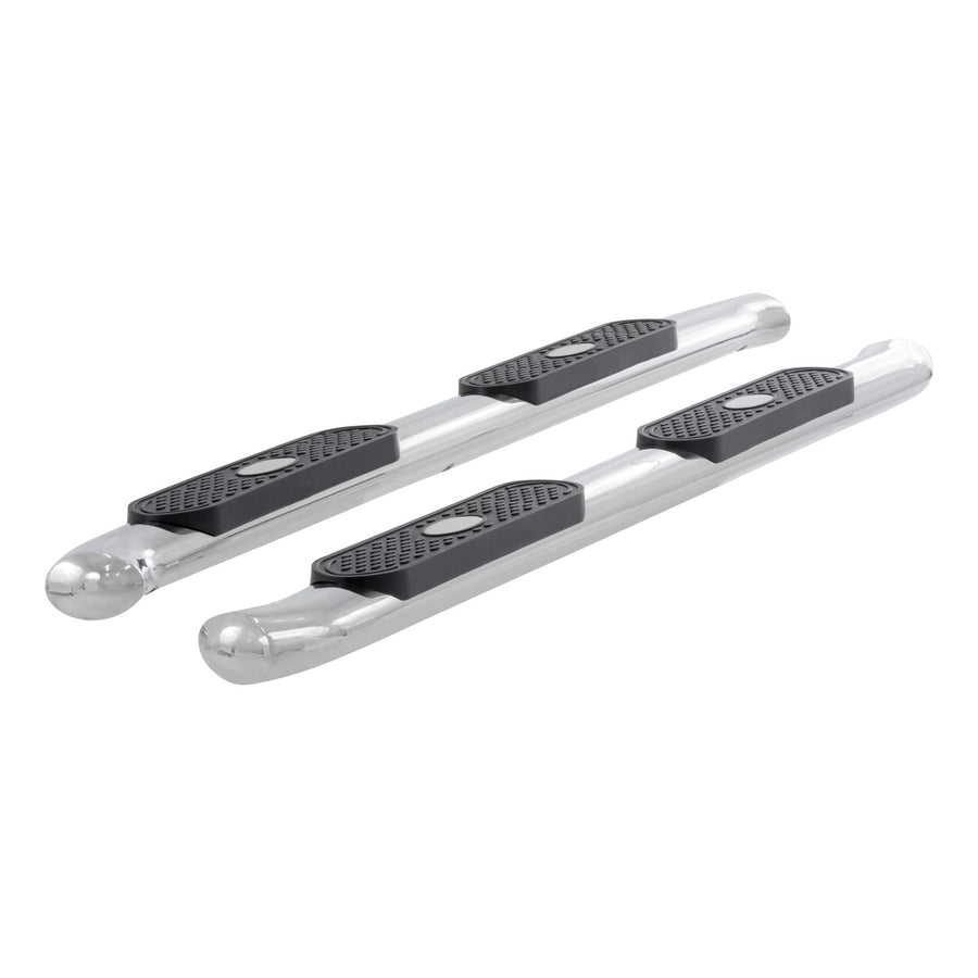 4-Inch Oval ARIES Polished Stainless Steel Nerf Bars, Select Chevrolet Silverado, GMC Sierra 1500, 2500, 3500 HD