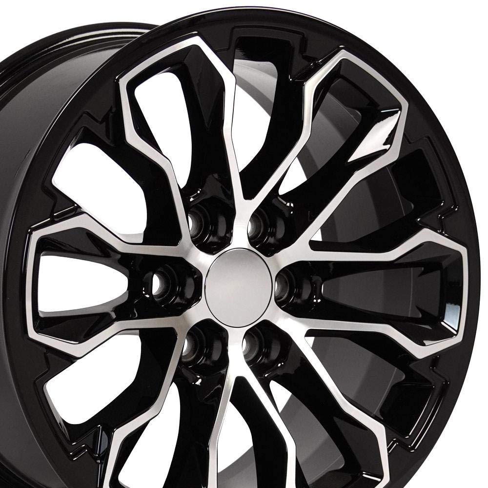 CV54 OE Wheels 17 Inch Rim Fits Colorado ZR2 Style 6x120 17x8 Gloss Black Machined - Hollander 5891 (1)